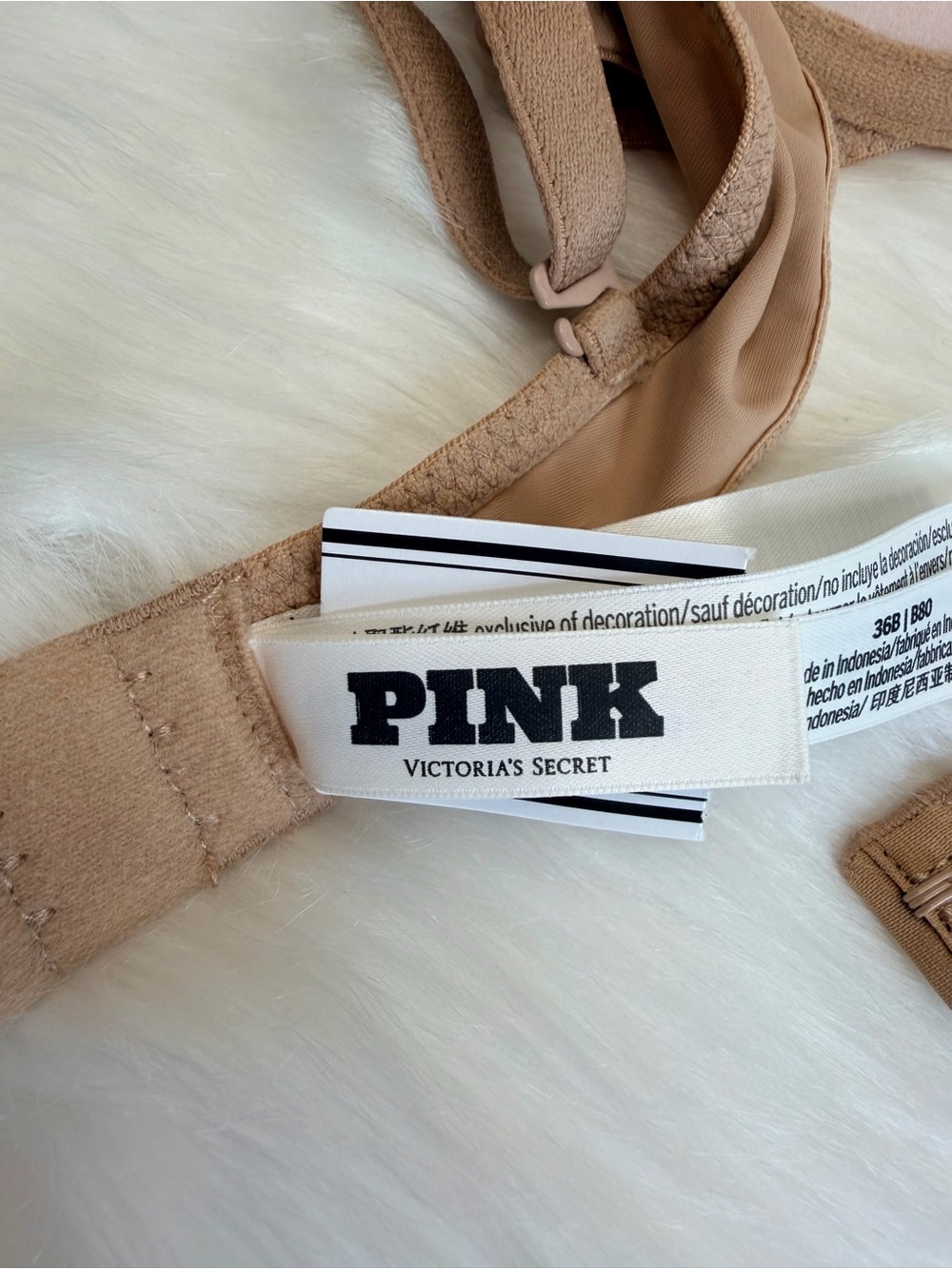 NWT PINK Victoria's Secret Wear Everywear Push-Up Bra Praline (Nude) Bra Sz. 36B - Picture 8 of 14